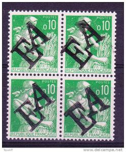 Algérie  N°354  EA  bloc de quatre neuf sans charnieres  MASCARA 1962       Rarement vu