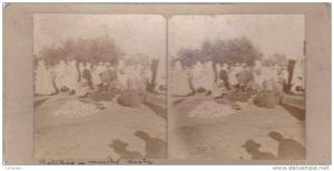 carte photo stéréoscopique unique,algérie française,PALIKAO,le souk,marché arabe,région mascara,collection jb PRION,rare