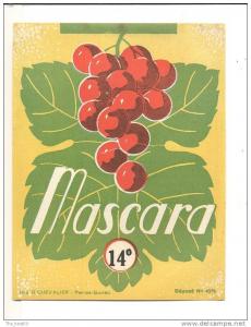 Etiquette de vin d´Algérie   Mascara   14 °