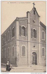 CPA ALGERIE MASCARA Le Temple Protestant 1910
