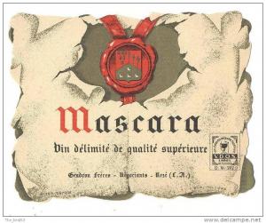 Etiquette de vin d´Algérie   Mascara