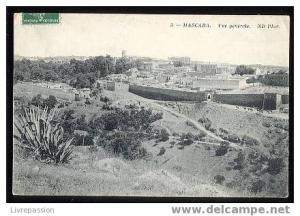 cpa,Algérie,Mascara, vue générale,  voyagé