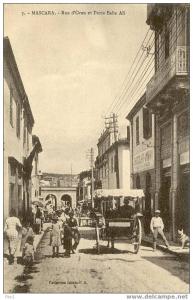 CPA Algérie - Mascara - Rue d'Oran et porte Baba Ali (PS N°3)