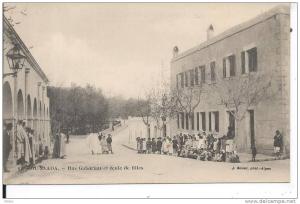 ALGERIE - BOU SAADA - Rue Gaboriau et Ecole de filles