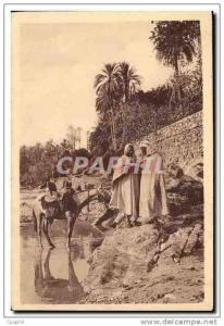 CPA Bou Saada Discussion interessee dans l'Oued