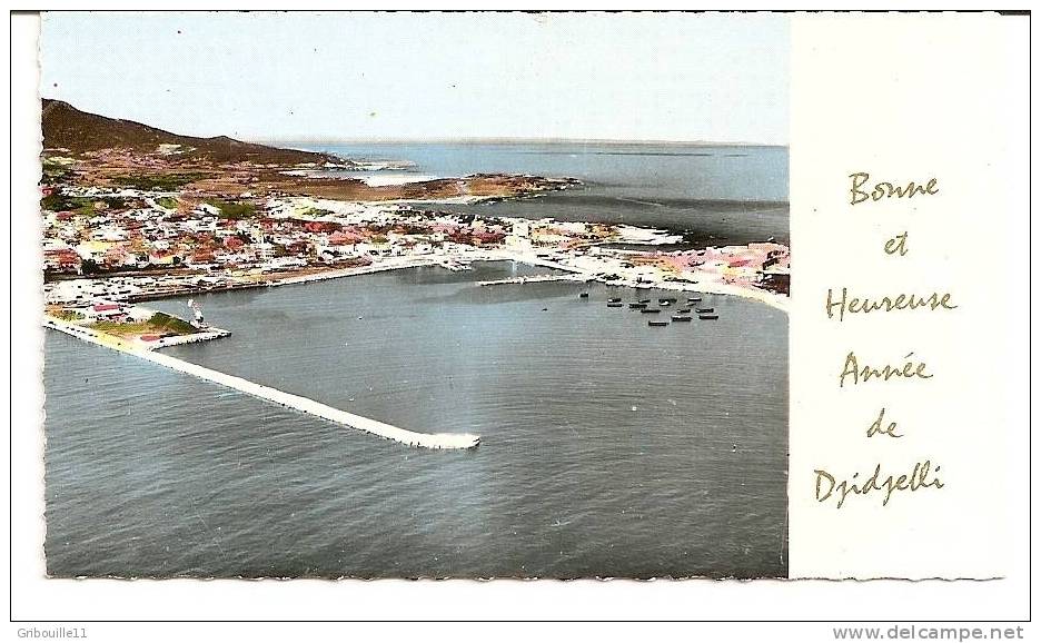 DJIDJELLI   -   PETITE CARTE BONNE ANNEE - Format  (110 x 65 mm)  -   Editeur ? N° 24-77 A