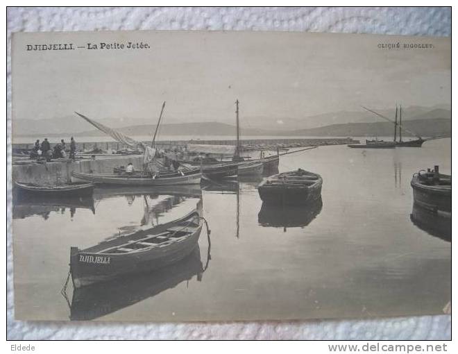 Djidjelli Cliché Ricollet Carte Photo La petite Jetée