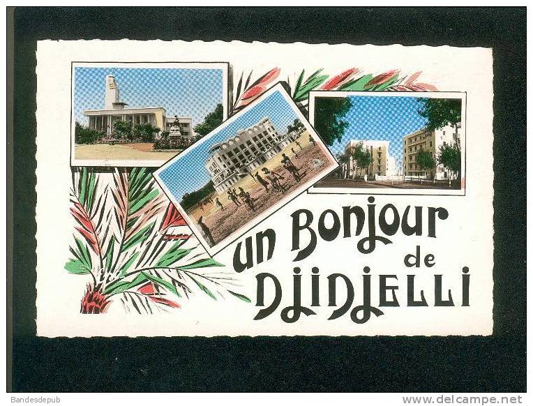 CPSM - Algérie - Un Bonjour de DJIDJELLI ( Multivues PHOTO AFRICAINES N°9)