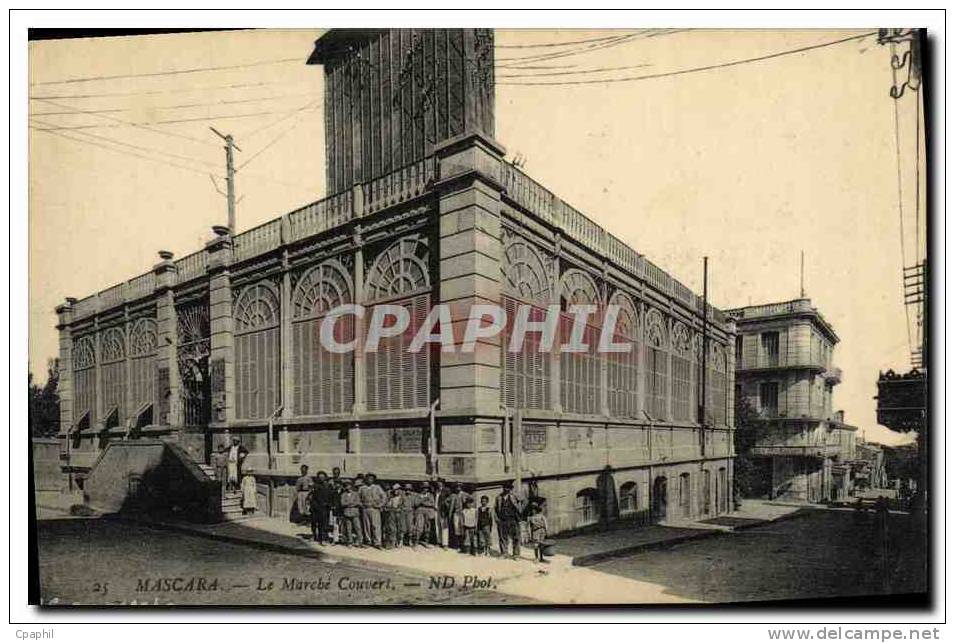 CPA Algerie Mascara Le marche couvert