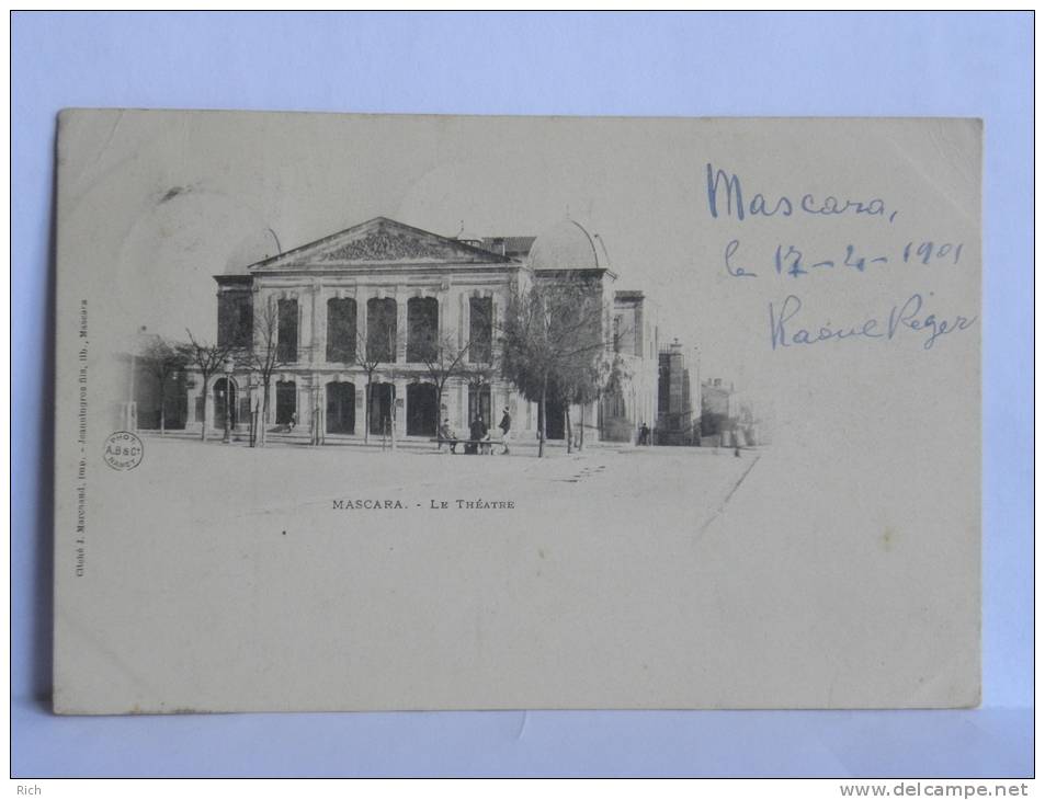 CPA  précurseur Algérie - MASCARA - Le Théâtre