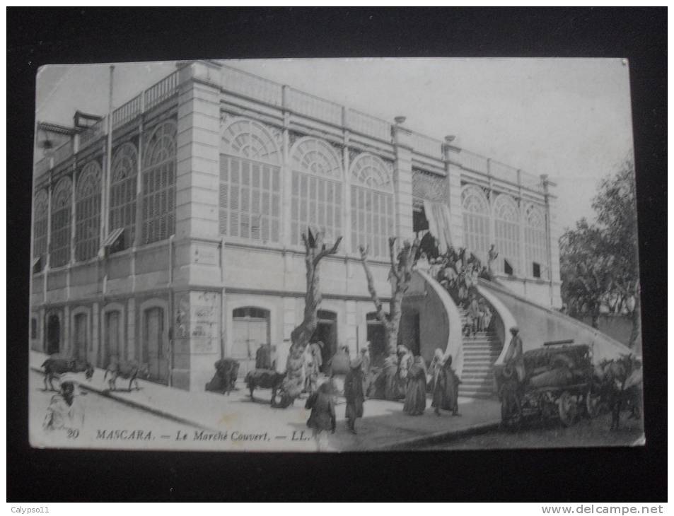 Algérie -Mascara - Le Marché Couvert - LL no. 20, dos vert, non circulée, pli coin