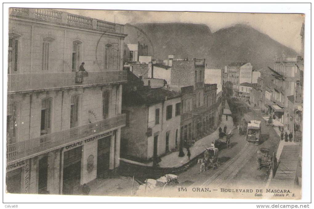 CPA - ALGERIE -  ORAN - BOULEVARD DE MASCARA - VERS 1900 - ANIMEE CIRCULE