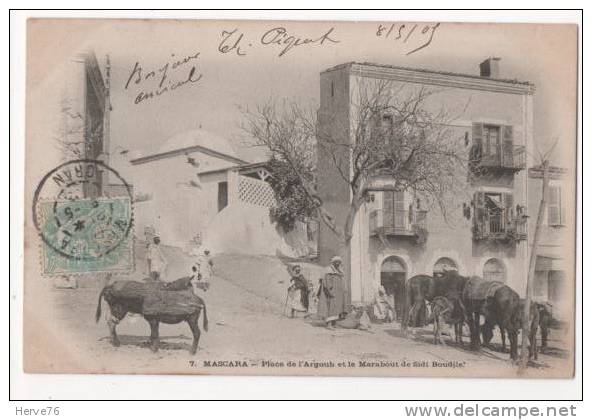 ALGERIE - MASCARA - Place de l'Argoub et le Marabout de Sidi Boudjle