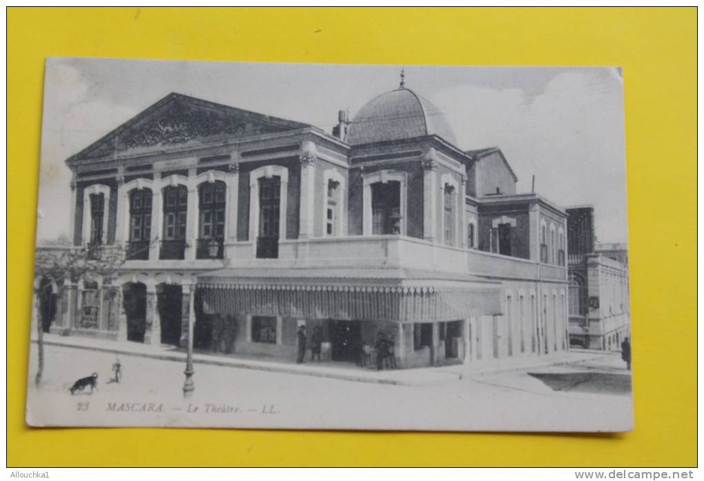 31/12/1913 CPA de Mascara le théâtre (Algérie ex colonie française)pour Paris