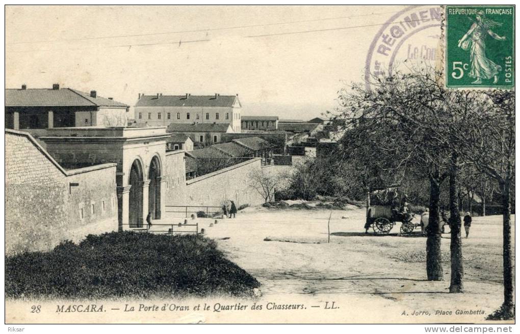 ALGERIE(MASCARA) MILITAIRE(CHASSEUR D AFRIQUE)