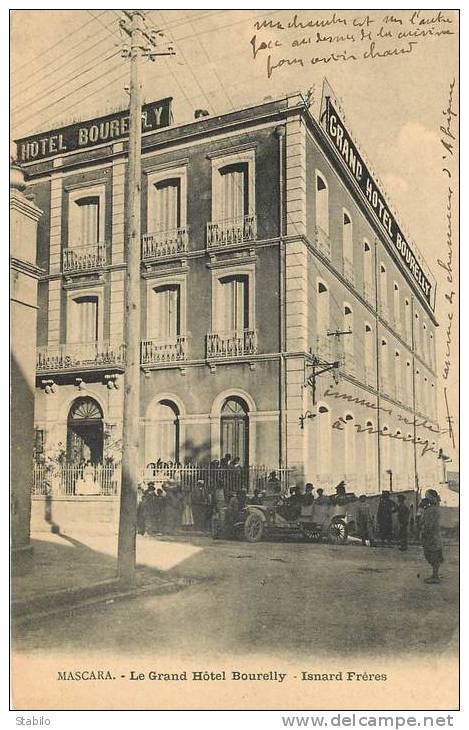 ALGERIE - MASCARA - GRAND HOTEL BOURELLY - ISNARD FRERES