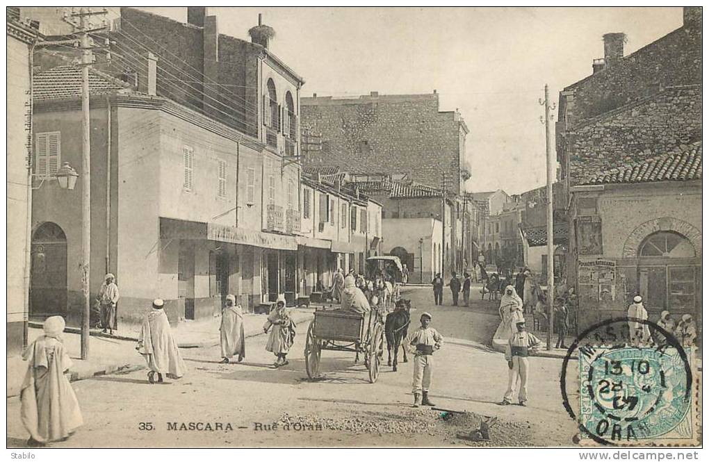 ALGERIE - MASCARA - RUE D'ORAN
