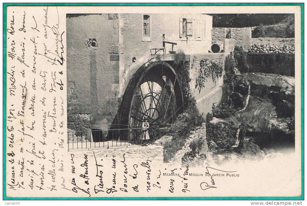 CPA ALGERIE - MASCARA - MOULIN DU JARDIN PUBLIC - DOS NON DIVISE