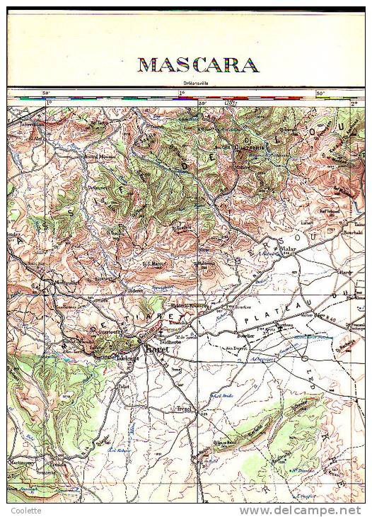 CARTE AFRIQUE AU  1/500 000 Eme Flle N I 31  NO Mascara   ALGERIE