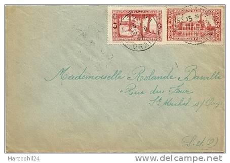 ALGERIE  1937 = MASCARA / ORAN = CACHET MANUEL A4