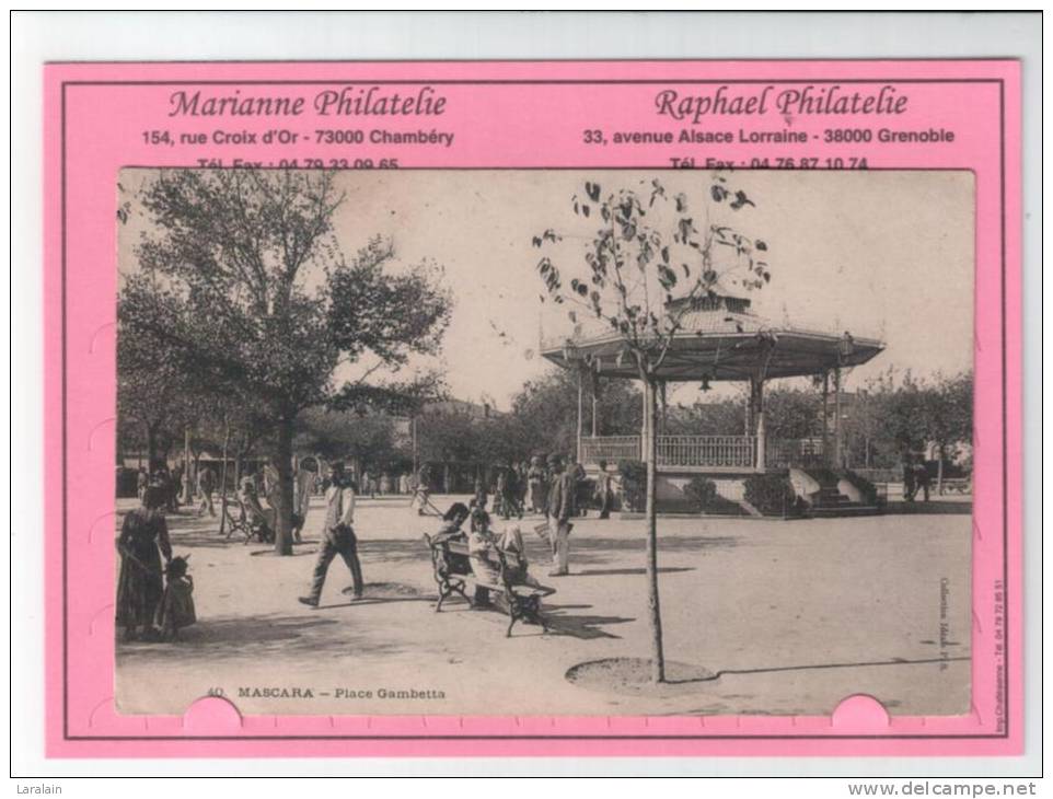 CPA MASCARA  ALGERIE   PLACE GAMBETTA