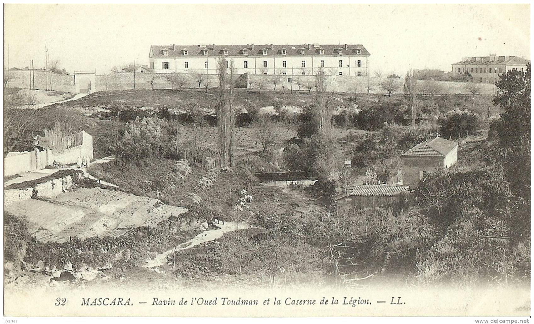 ALGERIE * MASCARA - Ravin de l'Oued Toudman et la Caserne de la Légion