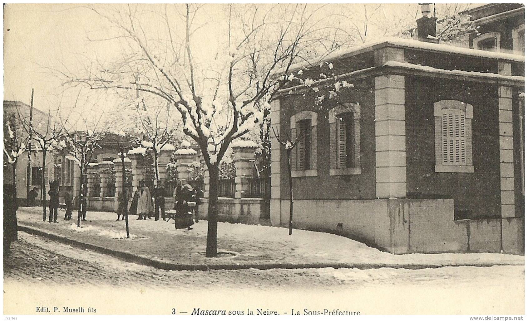ALGERIE * MASCARA - Sous la Neige - La Sous-Préfecture