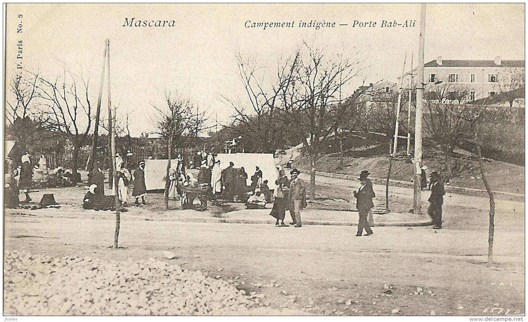 ALGERIE * MASCARA - Campement indigènes - Porte Bab-Ali - Petite animation