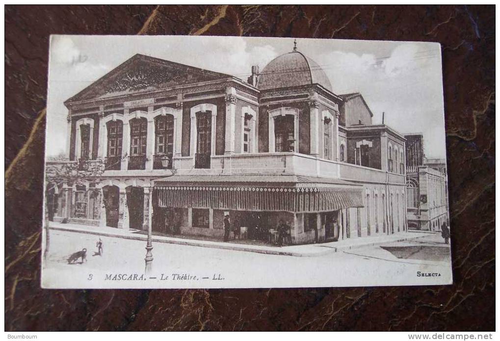 CPA--GG-- ALGERIE - MASCARA - Le Théatre  (provenance d un carnet)