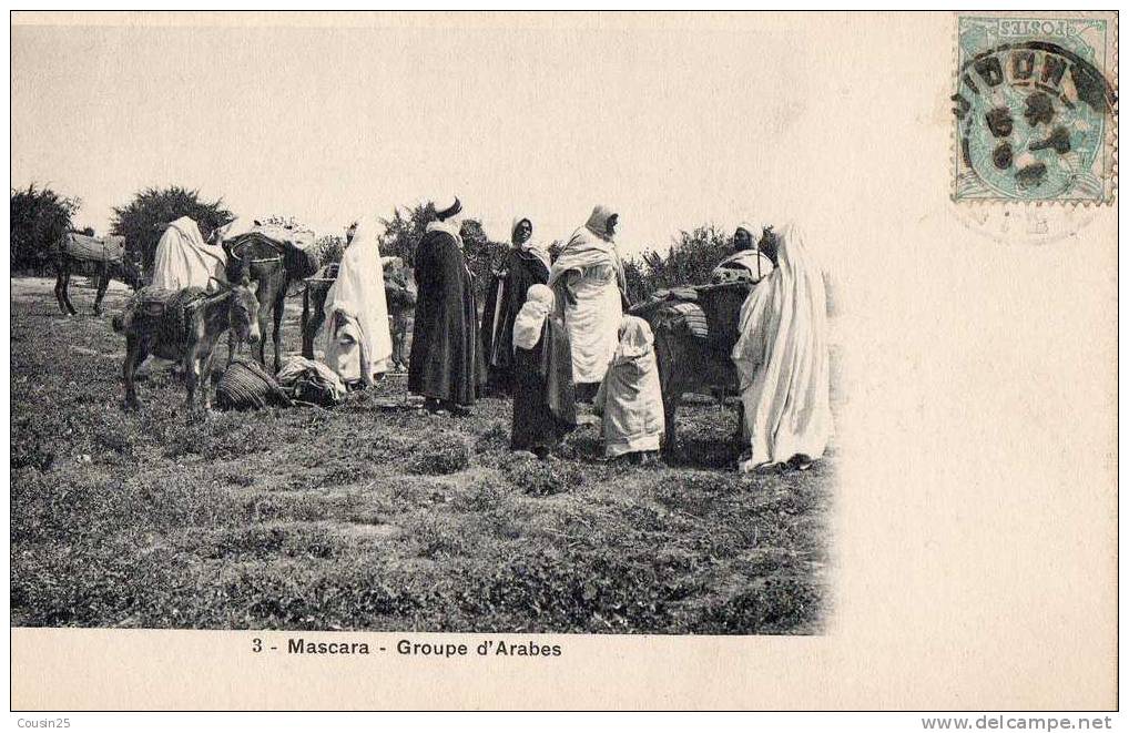 ALGERIE - MASCARA - Groupe d'Arabes