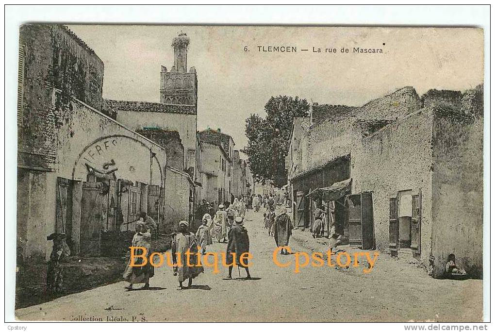 ALGERIE - TLEMCEN - Rue de Mascara - Dos Scané