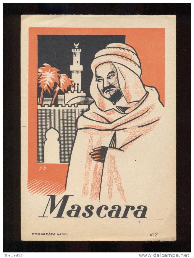 Etiquette de vin d´Algérie   Mascara