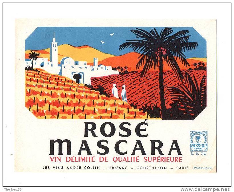 Etiquette de vin d´Algérie   Mascara   Rosé