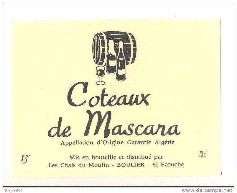 Etiquette de vin d´Algérie   Mascara