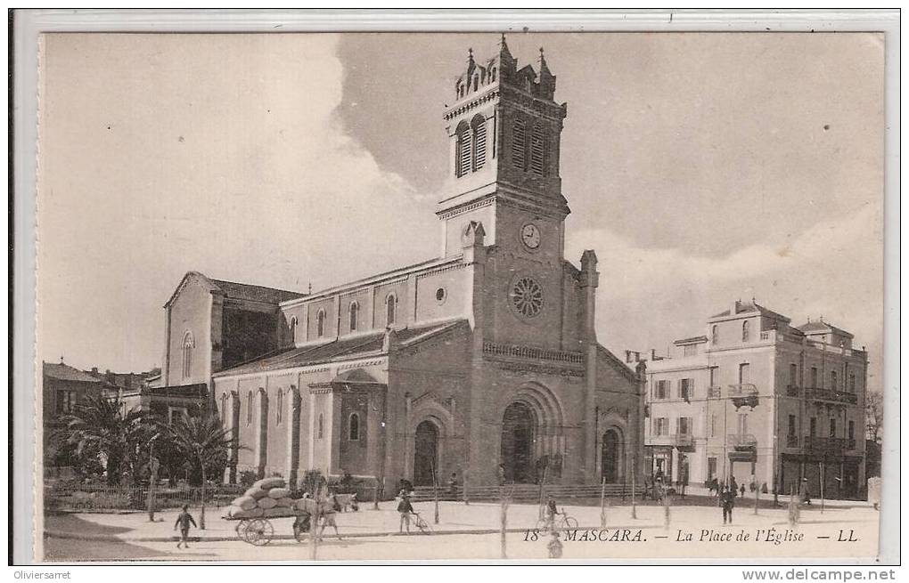 algérie  mascara la  place de l'église