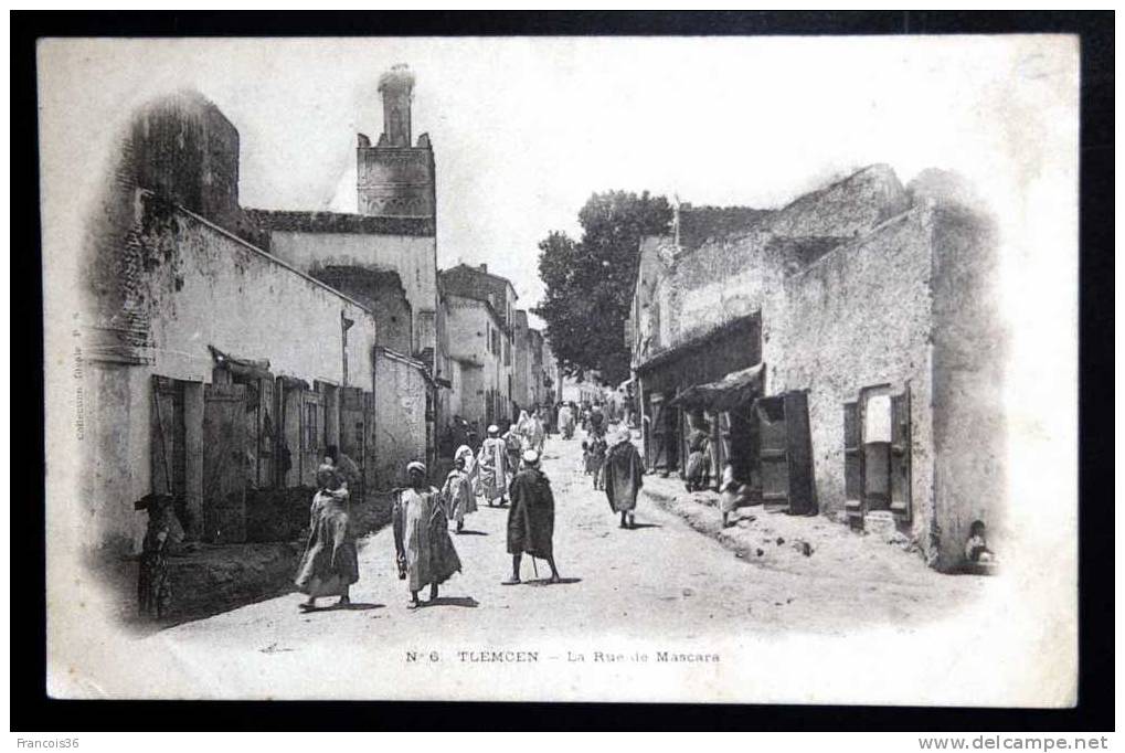 Algérie - Tlemcen - La Rue de Mascara - Très animée - Excellent état -