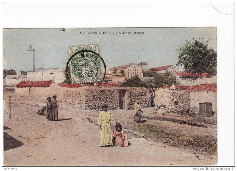 carte postale Mascara Algérie Le village Nègre