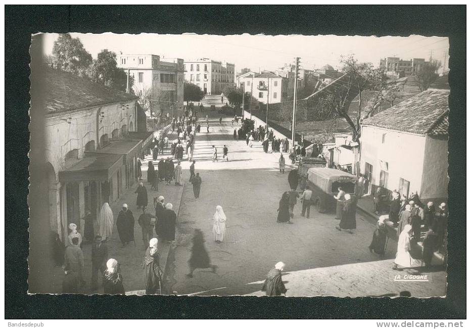 CPSM - Algérie - Mascara - Pont Georges Lebeau ( animée camion LA CIGOGNE 34 526 format CPA)