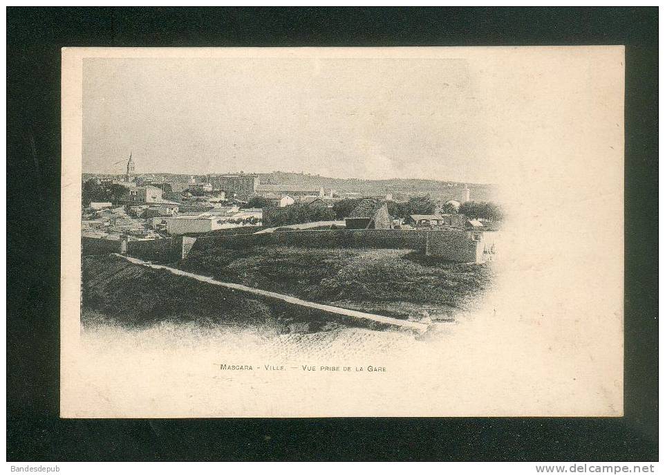 Algérie - Mascara - Ville - Vue prise de la Gare ( dos précurseur Phot. Breger)
