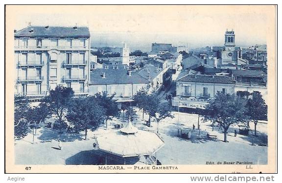 ALGERIE- ref no 449- mascara - place gambetta  - bon etat