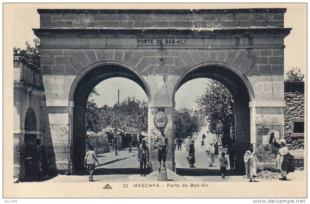 ALGERIE MASCARA Porte de Bab Ali cpa animée