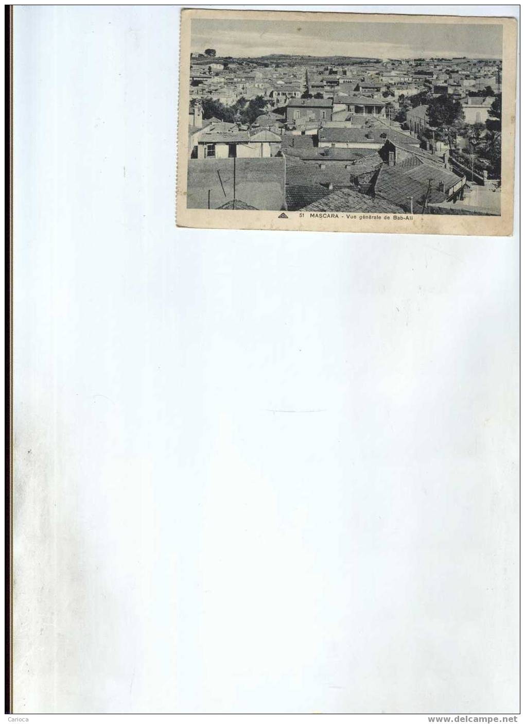 CP ALGERIE MASCARA VUE GENERALE DE BAB ALI EN 1932