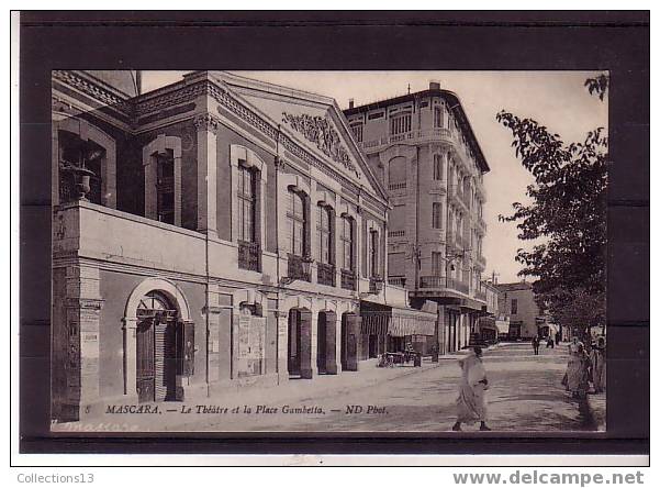 ALGERIE - Mascara - le theatre et la place Gambetta