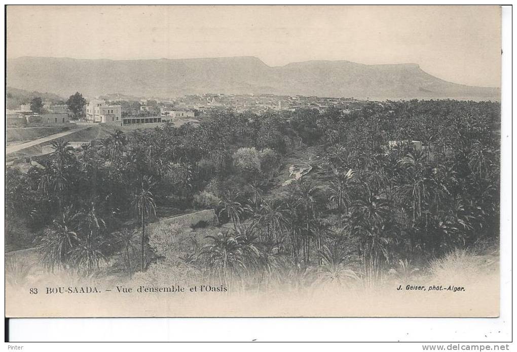 ALGERIE - BOU SAADA - Vue d'ensemble et l'Oasis