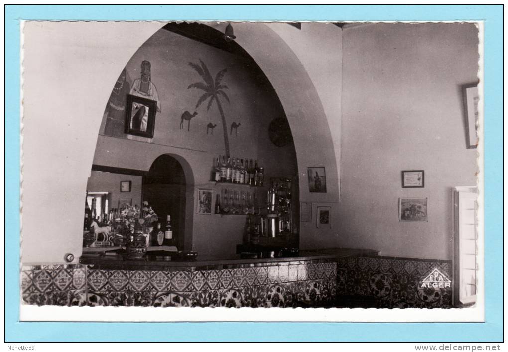 BOU SAADA - Hôtel Transatlantique - Le BAR - CPSM des années 50