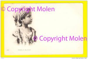 3scan FILLETTE DE BOU-SAÂDA JEUNE FILLE ca1900 Algerie Alger femme Arabe arab woman arabische frau Beaute Orientale 3656