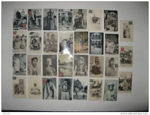 Carte postale - lot de 80 cartes postales et un carnet de 24 sur l'Algérie - Alger Blida Oran Bou-Saada Blida Oudida