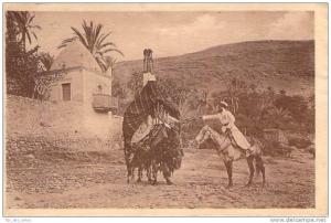 Galanteries arabes dans l'Oued à Bou-Saada