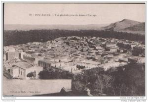 relisted CPA ALGERIE No.30 Bou Saada VUE GENERALE prisede dessus l´horlage UNUSED NORD AFRIQUE