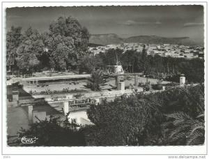 BOU SAADA/ Cité du bonheur; Vue aérienne sur la piscine de la transat Max Teboul photo, CPSM bon état